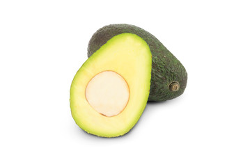avocado on white