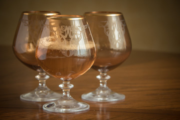 glass of champagne on a table