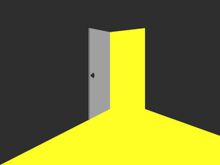 Light from the open door.