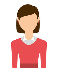 casual young woman isolated icon design