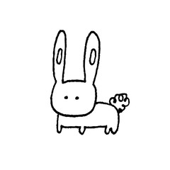Ink Rabbit sketch vector
