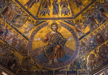 Magnificent mosaic ceiling of the Baptistry of San Giovanni, Florence