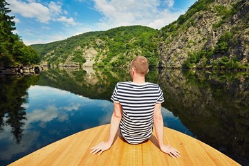 Vacation trip on the river