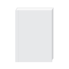 Blank hardcover white book stand mock up vector. Mock Up Concept