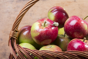 apples in a wicker basket
