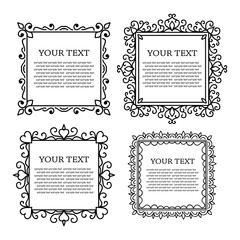 Vintage calligraphic floral frame.