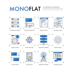 Network Technology Monoflat Icons