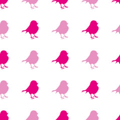 Seamless pattern with silhouettes of birds bright pleasant