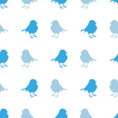 Seamless pattern with silhouettes of birds bright pleasant