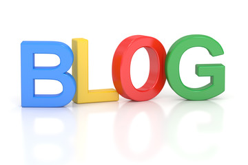 Blog concept, 3D rendering