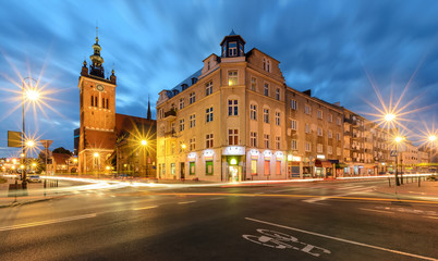 Fototapeta na wymiar Buildings architecture in the old city of Gdansk