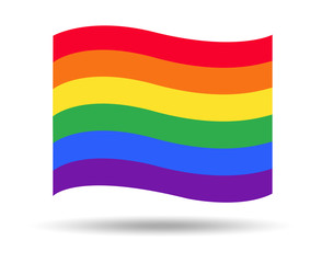 rainbow flag LGBT symbol vector EPS10