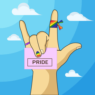 Six color rainbow gay pride