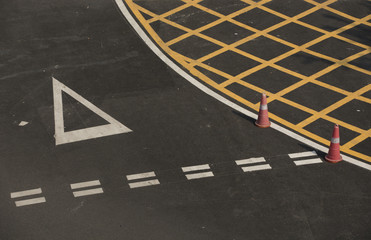 The entrance of the car parking lot