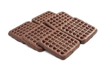 biscuits with chocolate glaze