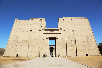 First Pylon Edfu Temple Egypt