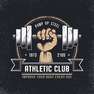 Grunge gym logo