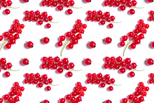 pattern juicy red ripe currant