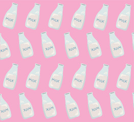 milk cartoon pastel background vector EPS10