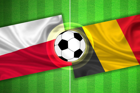 Poland - Belgium - Soccer field with ball