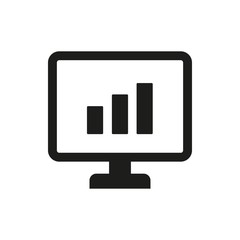 Diagram screen - vector icon.