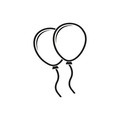Balloon - vector icon.