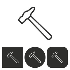Hammer - vector icon.