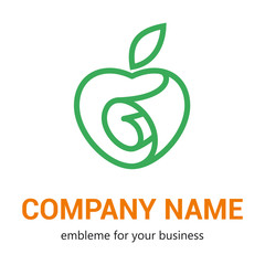 Apple abstract emblem