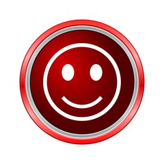 Vector Smile Icon, Internet button on white background