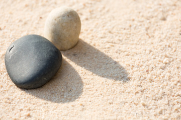 Fototapeta na wymiar Stones on the sand