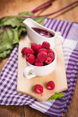 fresh ripe raspberry