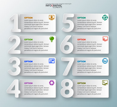 Abstract 3D Paper Infographics