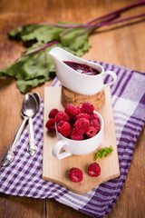 fresh ripe raspberry