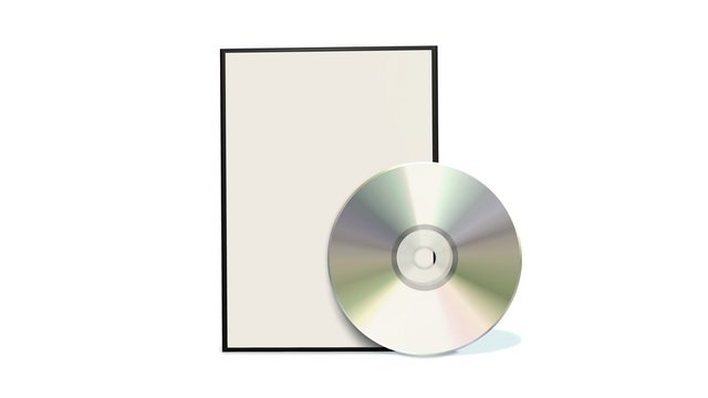 DVD / CD box with disc isolated on white