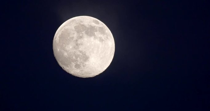 Timelapse Of Moon On Dark Night Sky