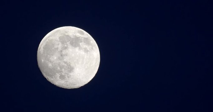 Timelapse Of Moon On Dark Night Sky