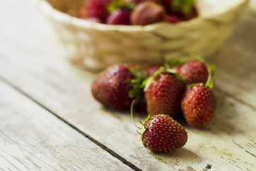 Ripe red strawberries
