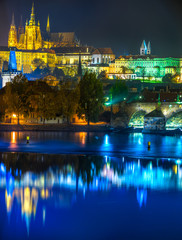 Obraz premium Prague, Charles Bridge and Mala Strana.