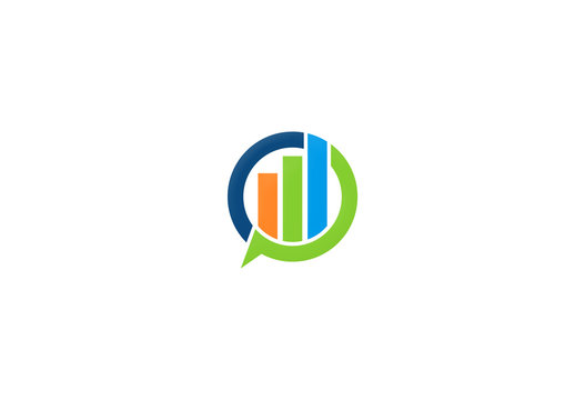 Colored Business Finance Progress Logo