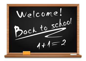 Obraz premium Blackboard. Back to school. Vector illustration