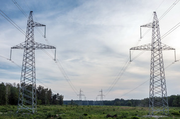 The power line, receding into the distance.