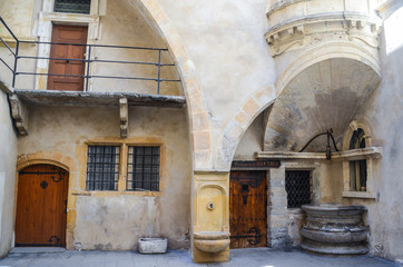 Obraz premium Traboules courtyards in Lyon, France