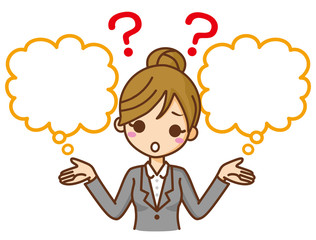 ビジネスウーマン　選択　吹き出し
