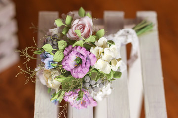 Beautiful wedding bouquet made of polymer clay-2
