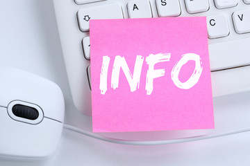 Info Infos Information Informationen News Nachrichten Konzept B
