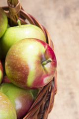 apples in a wicker basket

