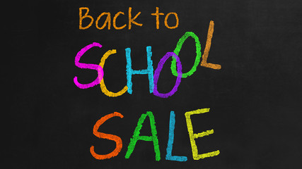 Back to School Sale - Concept on black Background