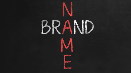 Brand - Business Concept on black Chalkboard