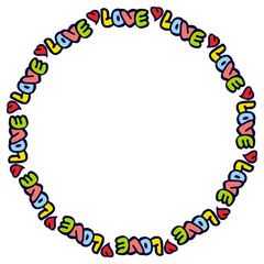 Vector frame with words 