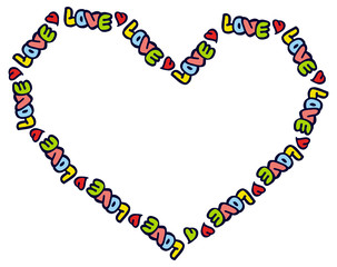 Vector frame with words 